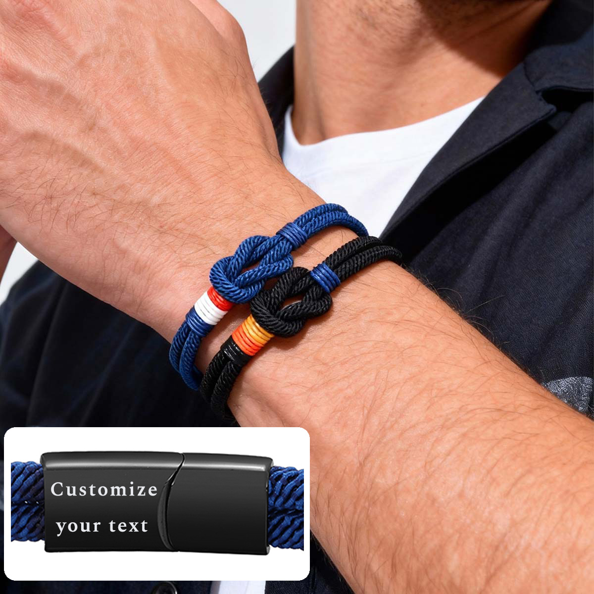 Ethnic Fashion Logo - Ethnisches Seil-Armband mit Persönlichkeit für Vatertagsgeschenk,