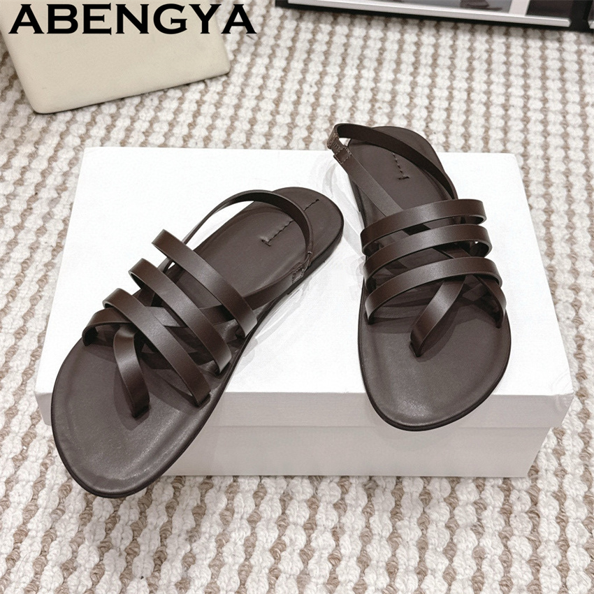 The Ethnic Fashion - Ethno-Stil Schmalbandige Flip-Flops Flache Sandalen für