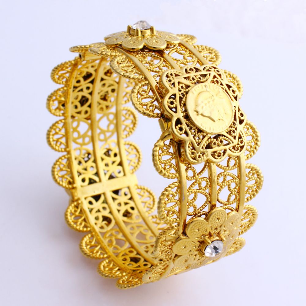 Ethnic Fashion In Dubai - Luxus Frauen Big Armreif 68mm Gold