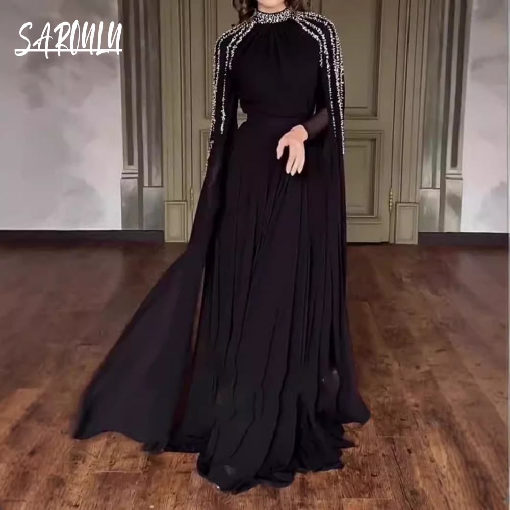 Abaya Modest Wear - Bescheidenes arabisches Dubai-Abendkleid mit langen Ärmeln