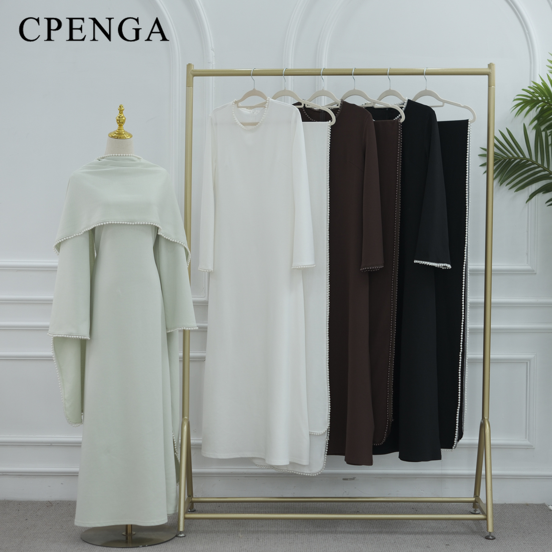 Luxuriöse Dubai Abaya mit Perl – Abaya Modest Wear Bewertung und Preis
